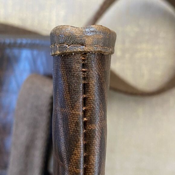 Mario Valentino Brown Signature Print Tote/Shoulder Bag PVC x Leather. VGUC! - Picture 15 of 15